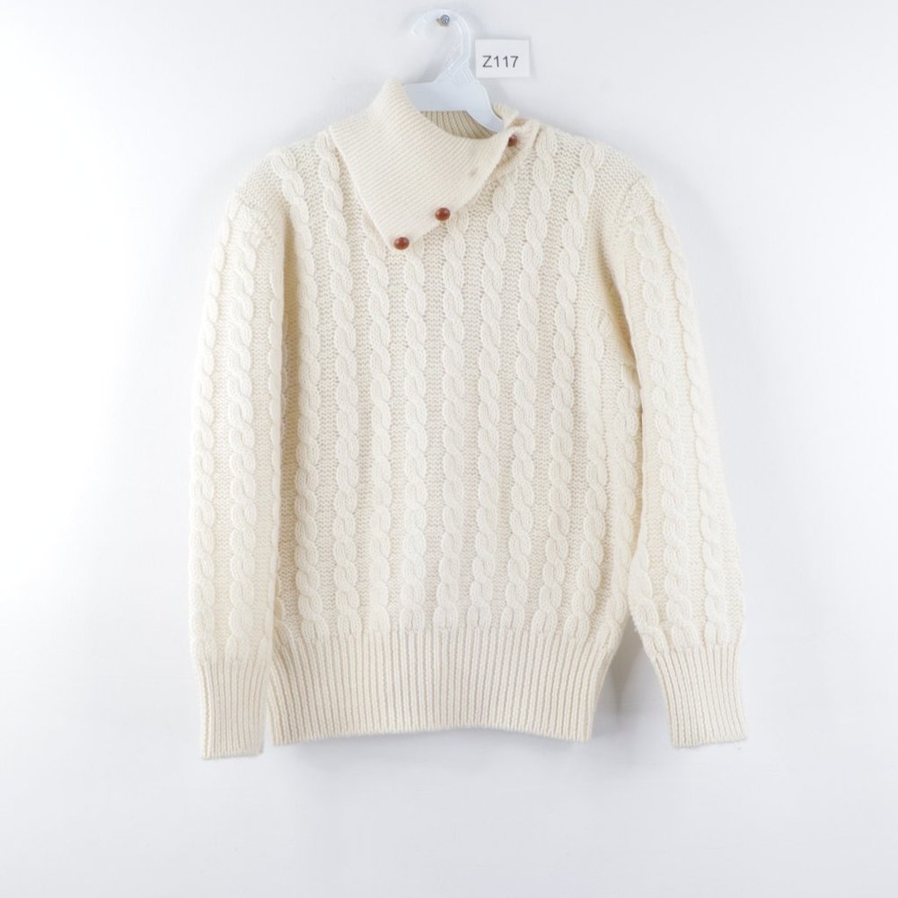Vintage Wool Chunky Knit Asymmetrical Sweater - Picture 1 of 8